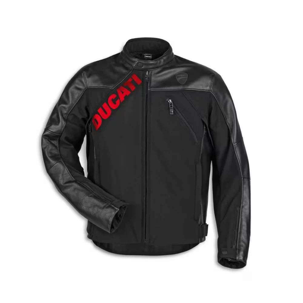 Ducati Logo C1 Leather-Fabric Jacket